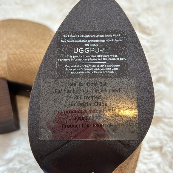 UGG Charlotte Snake Embossed Calf Hair Boots Moonbeam - Picture 9 of 11